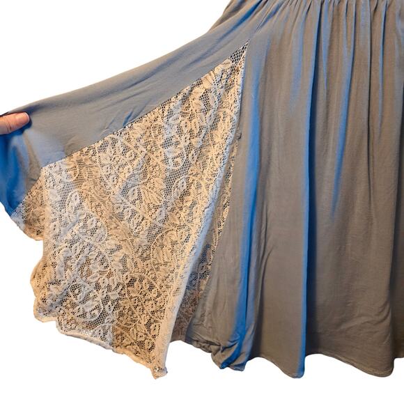 Entro Lace Paneled Baby Doll Dress Tunic Top - Picture 6 of 8